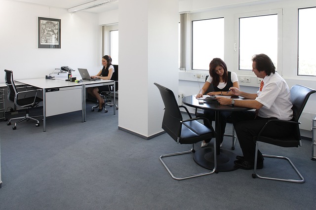 people sat in office