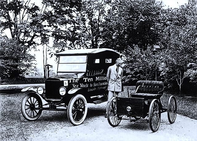 henry ford stood next to automobile